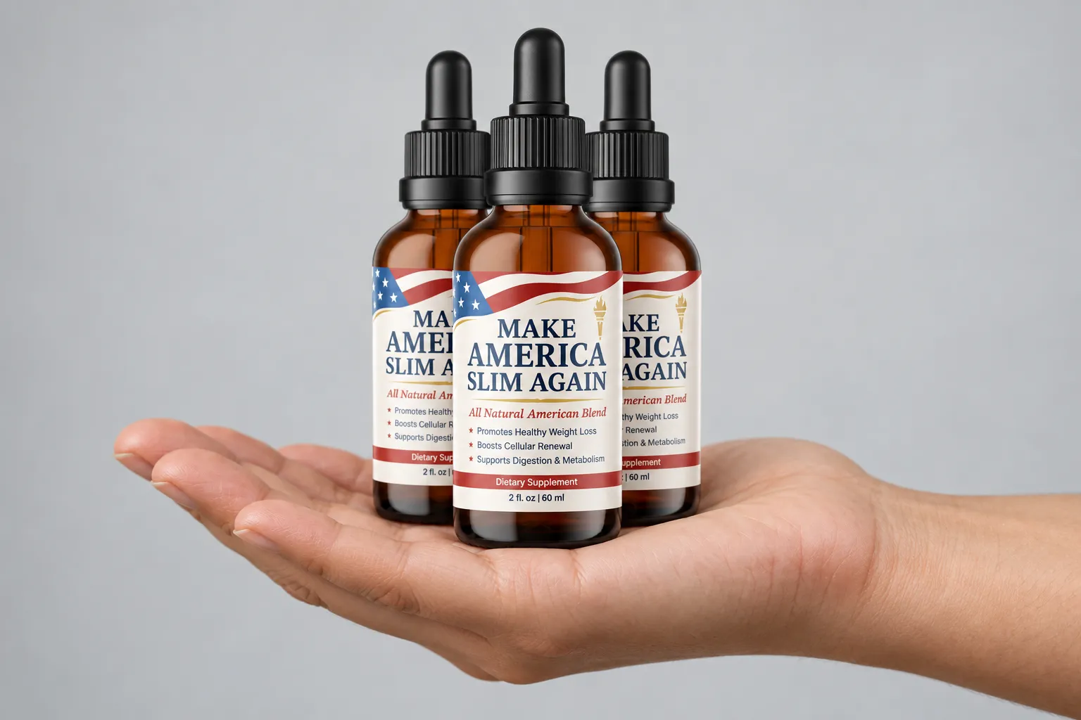 Make America Slime Again — the package held in a hand