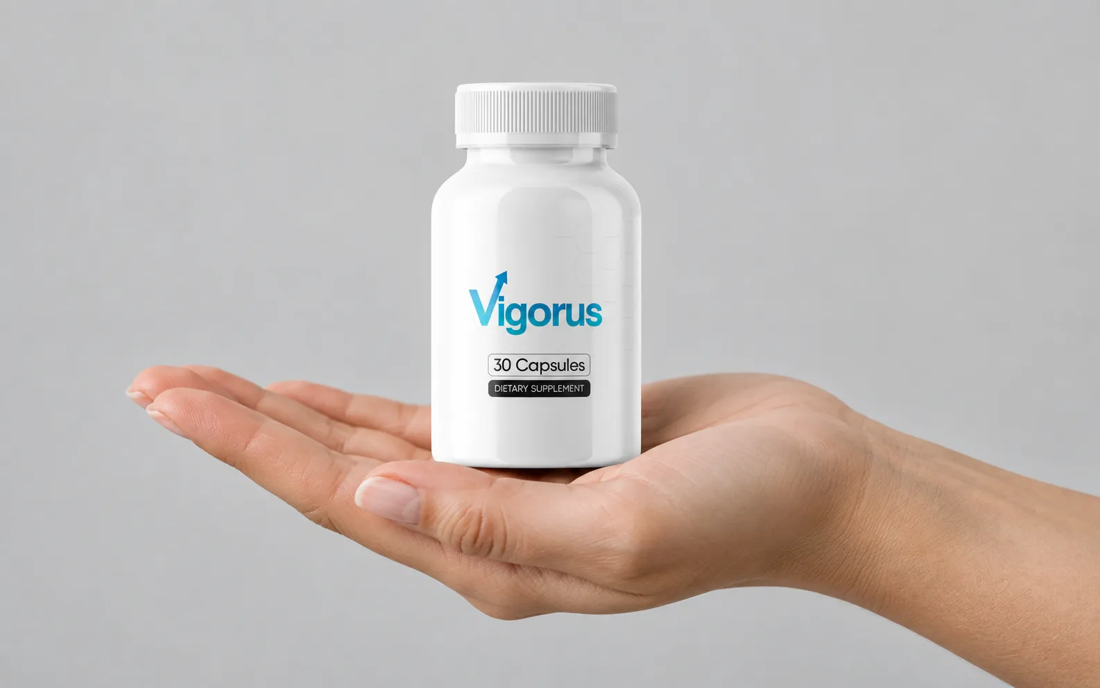 Vigorus — the package held in a hand