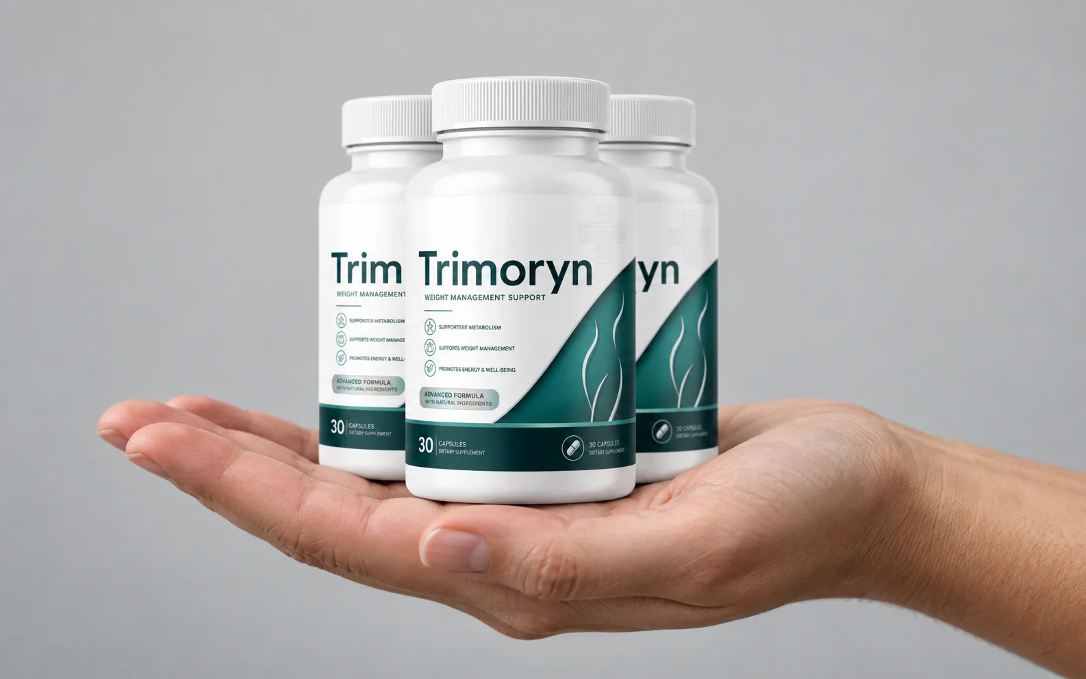 Trimoryn — the package held in a hand