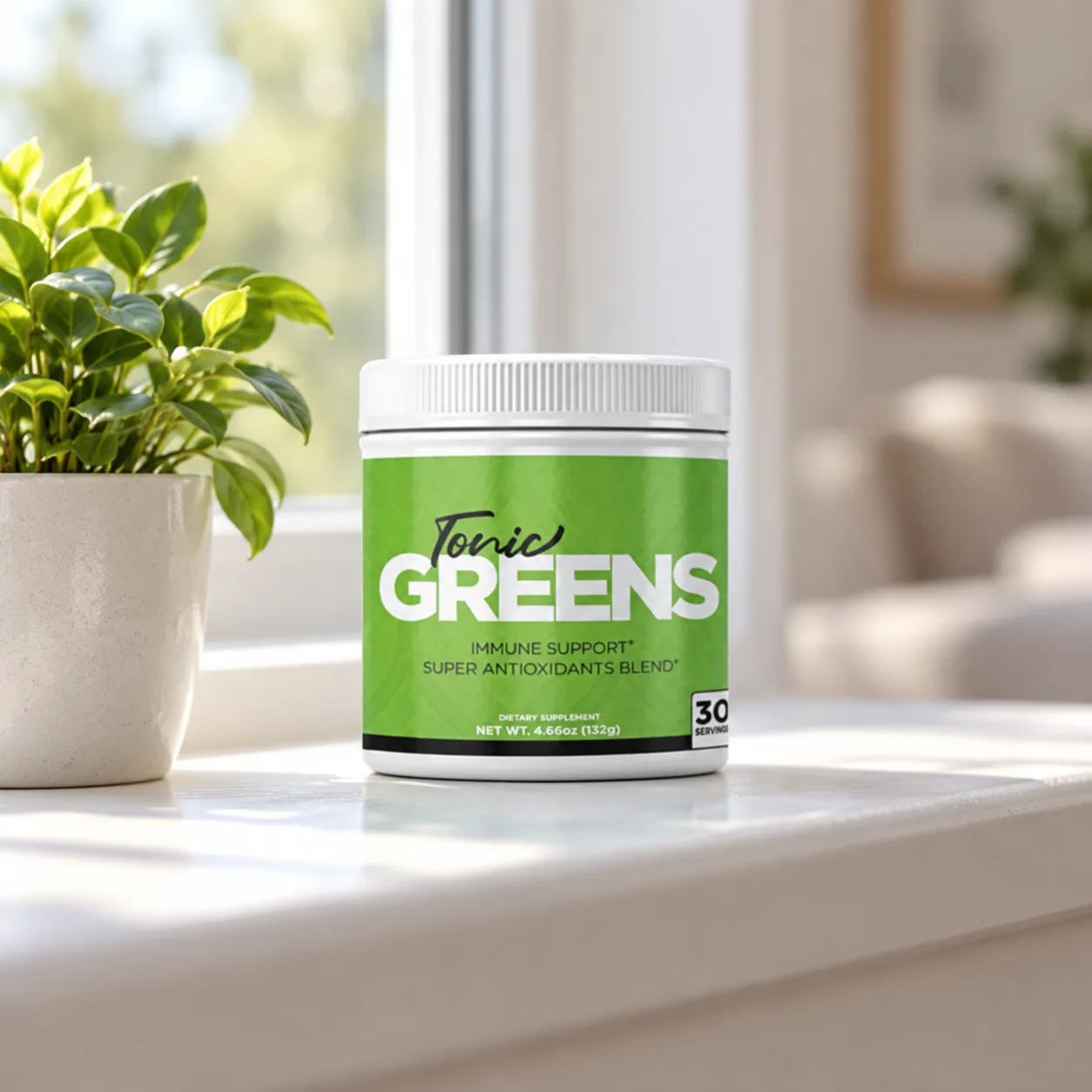 TonicGreens — the package in everyday use