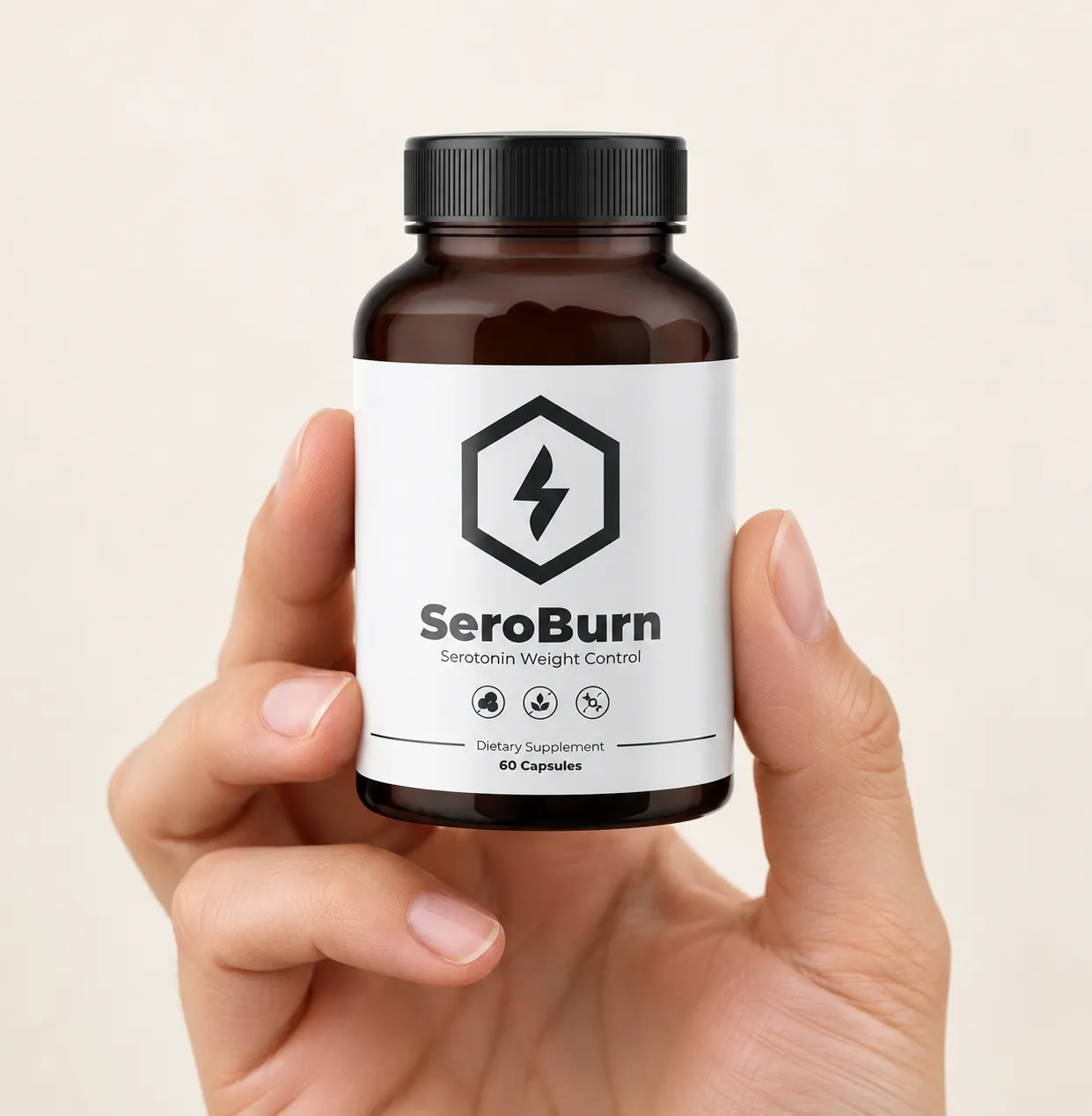 SeroBurn — the package held in a hand