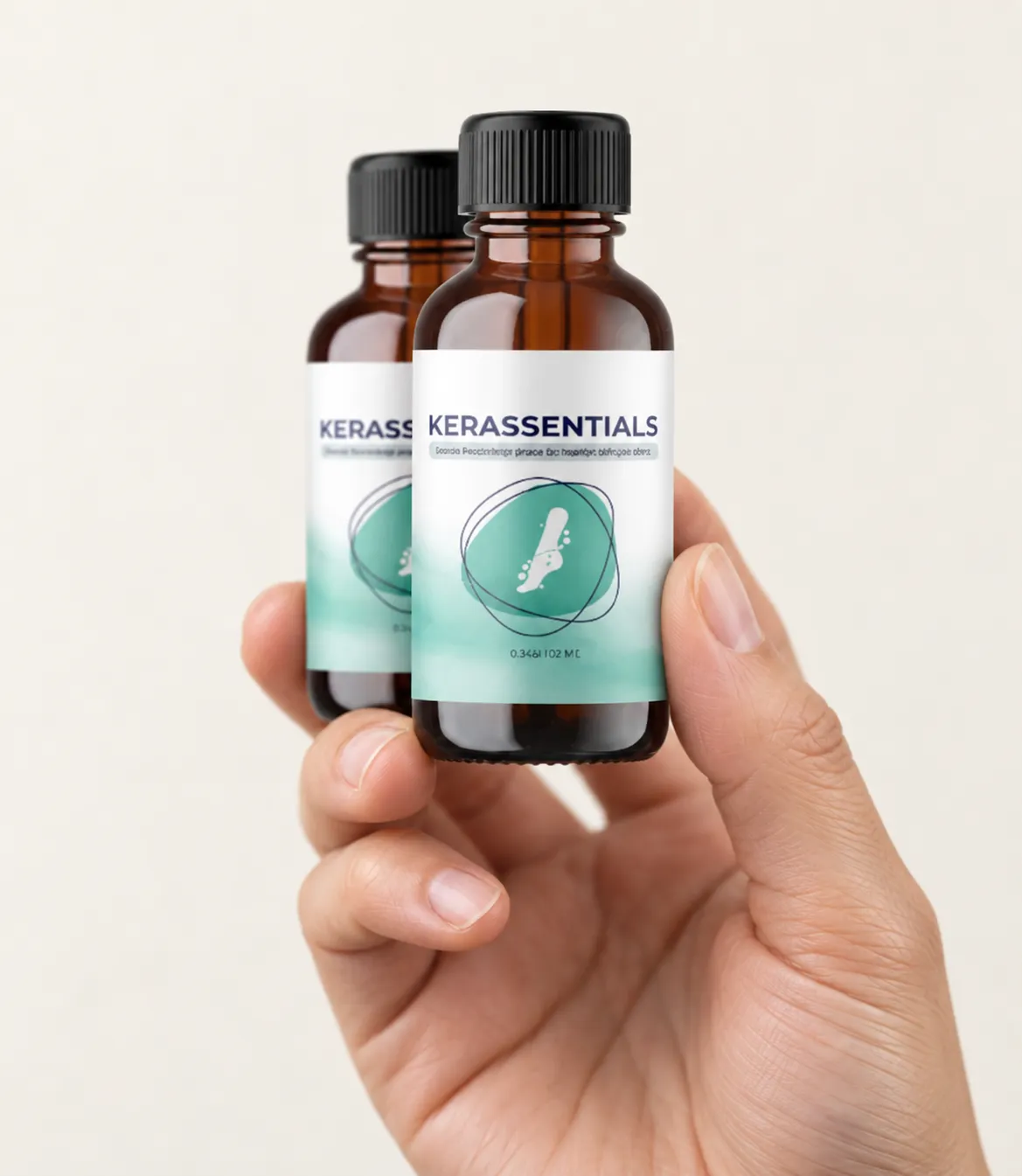 Kerassentials — the package held in a hand