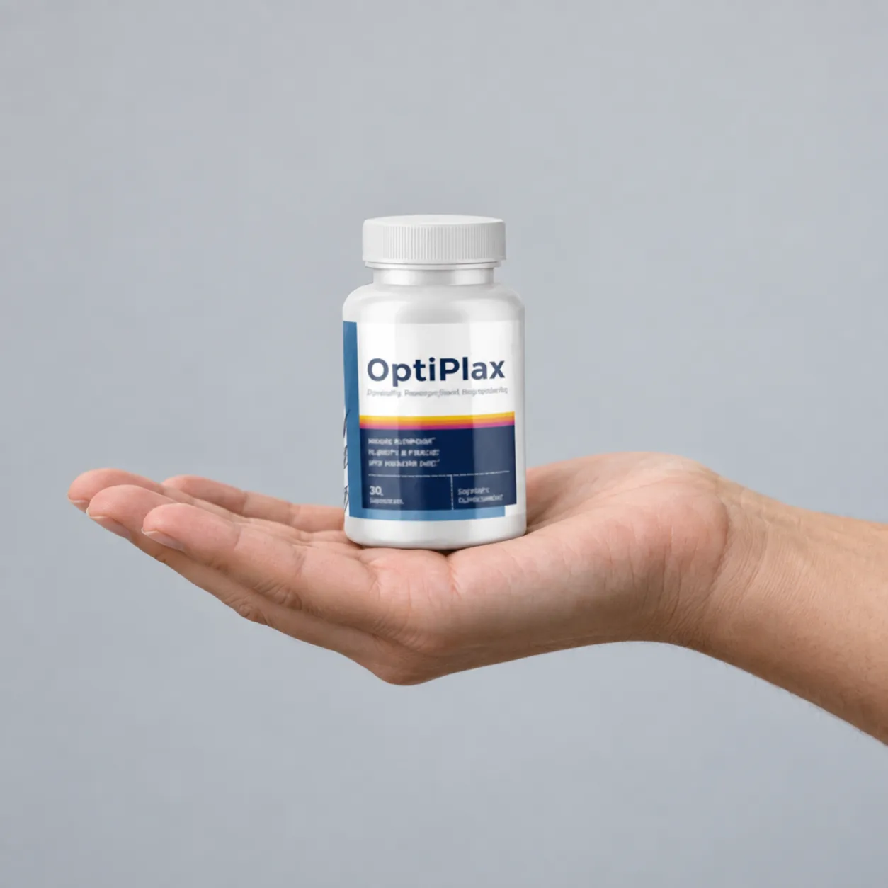 OptiPlax — the package held in a hand