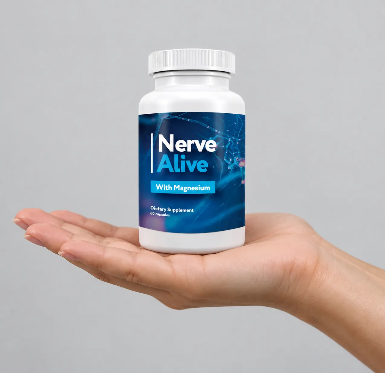 NerveAlive — the package held in a hand