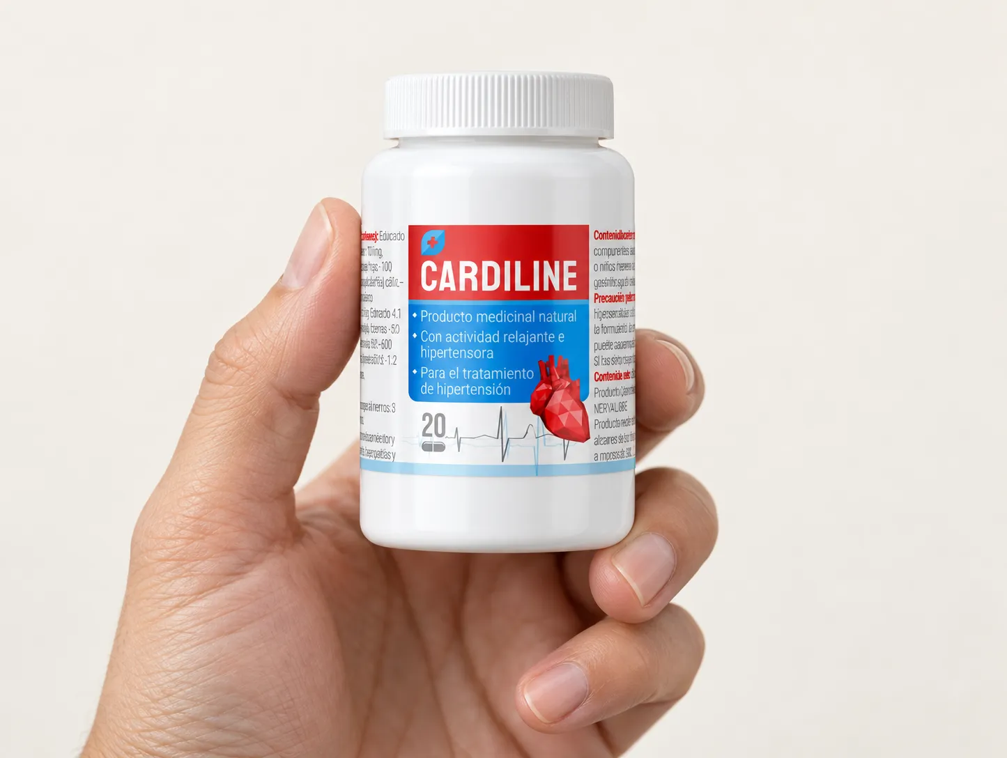 Cardiline USA — the package held in a hand